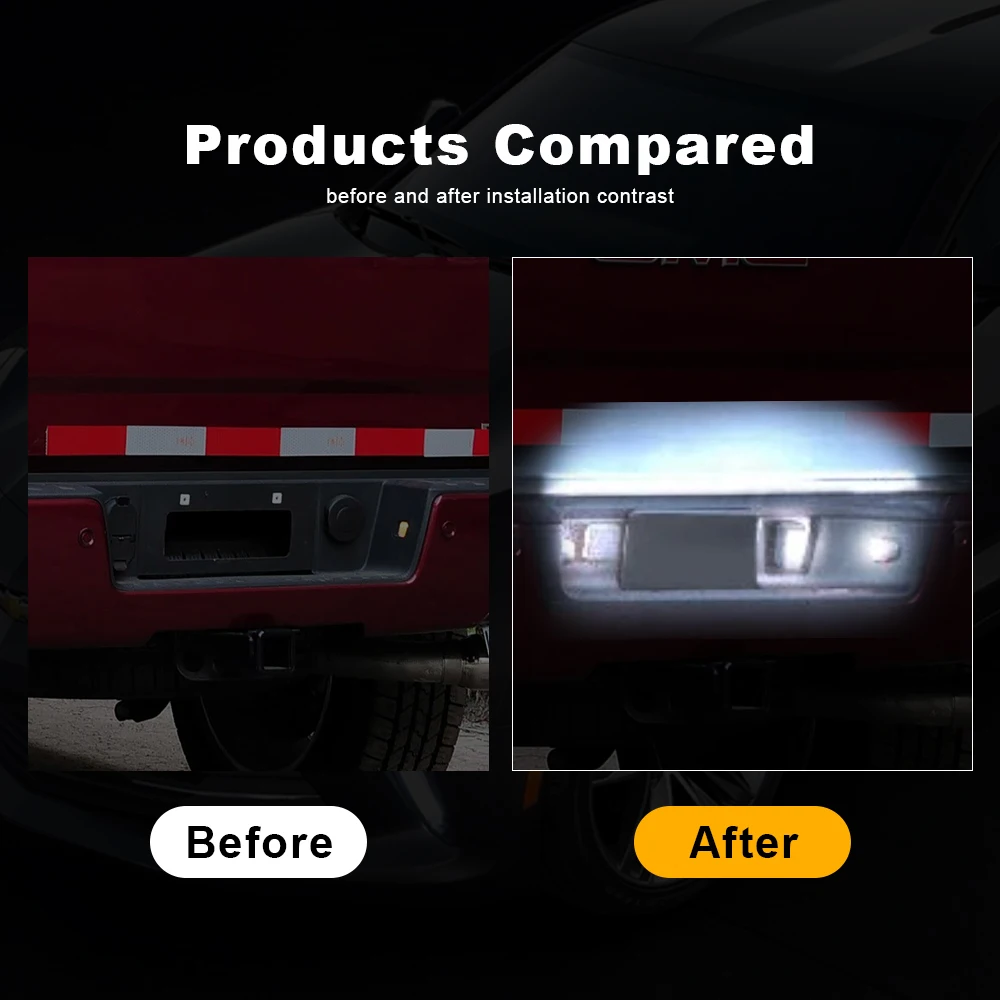 LED Car Trunk White License Plate Number Lamp For Chevrolet Silverado GMC Sierra 1500 2500 3500 Suburban Cadillac Escalade EXT