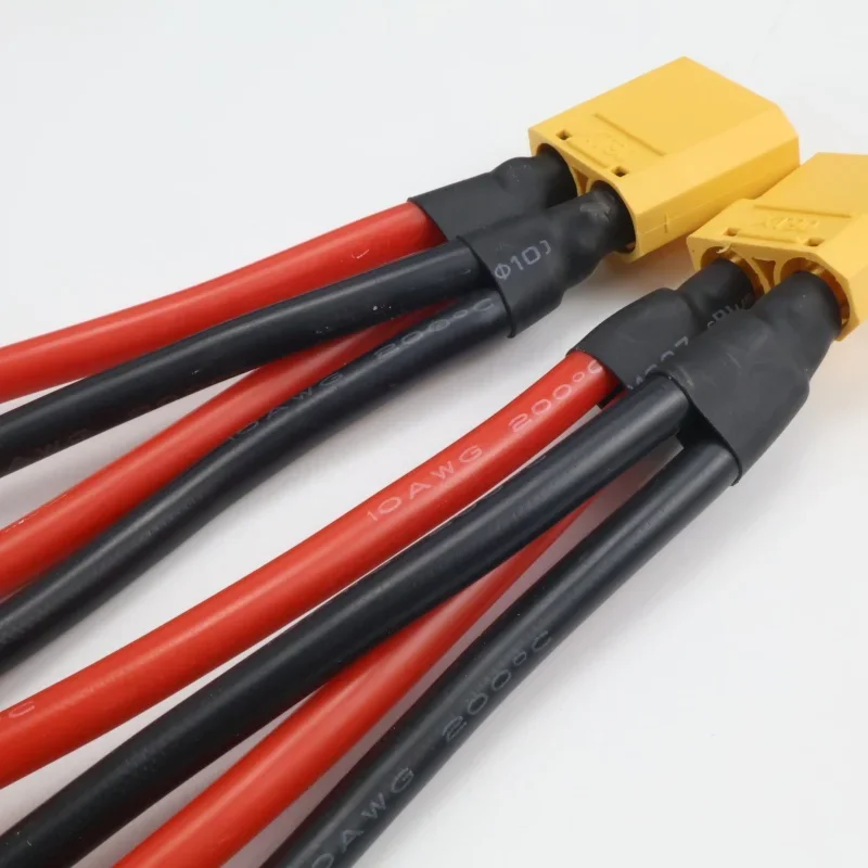XT90 3-Wege-Y-Splitter, paralleler Batterieanschluss, männlich/weiblich, Kabel, Dual-Verlängerung, 10 AWG, Silikondraht für Batterieladegerät, Motor – Detail 6