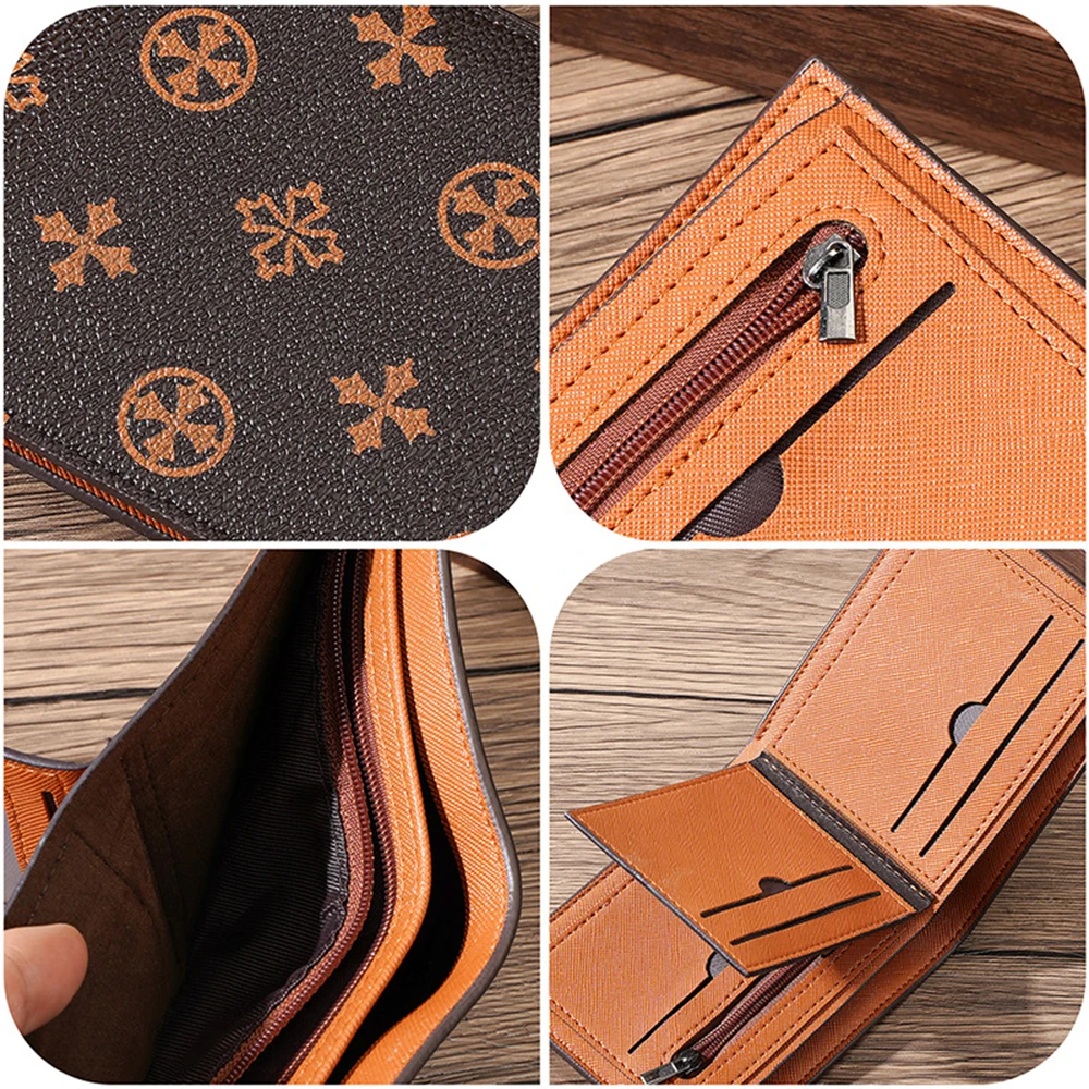 Große Kapazität Herren Retro Geldbörse Kartenhalter Reißverschluss Münzbeutel Hochwertige Klassische Lässige Unisex Geldklammer – Detail 13