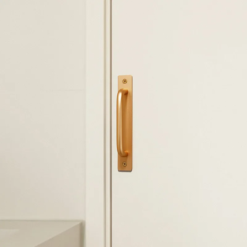 Modern Minimalist Aluminum Alloy Wooden Cabinet Glass Sliding Door Handle Without Punching Door and Window Handles