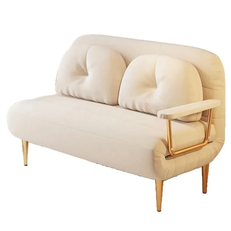 

Simple Sofa Folding Sofa Bed Dual-purpose Single Small Apartment Balcony Living Room Multi-functional Cloud Sofa Cream Style