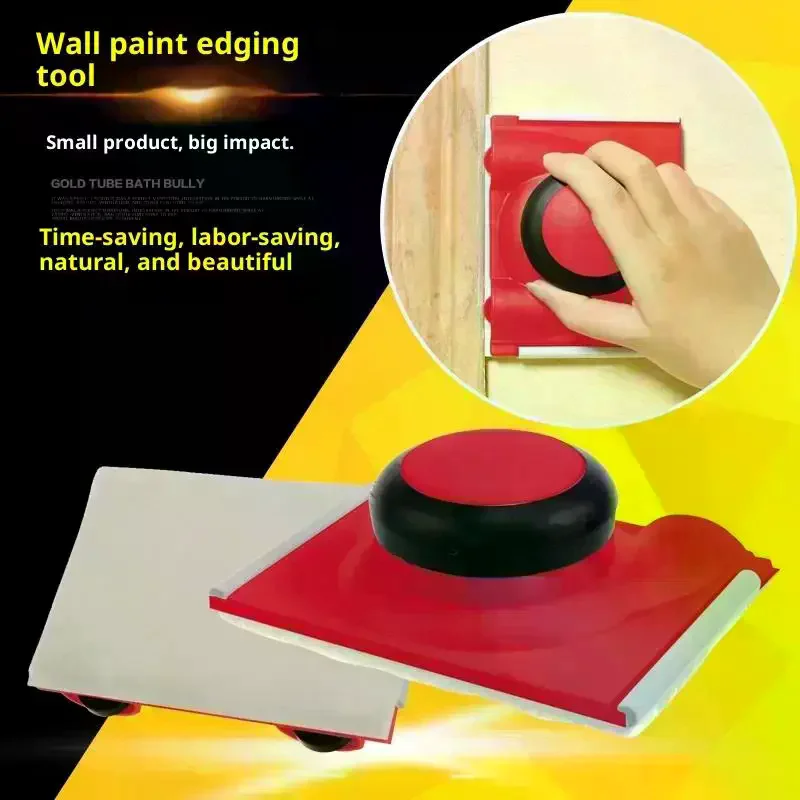 Red Paint Edger Cutting In Home Interior Plastic Wall With Pad Nylon Bristles Edges Painting Corner And Edges
