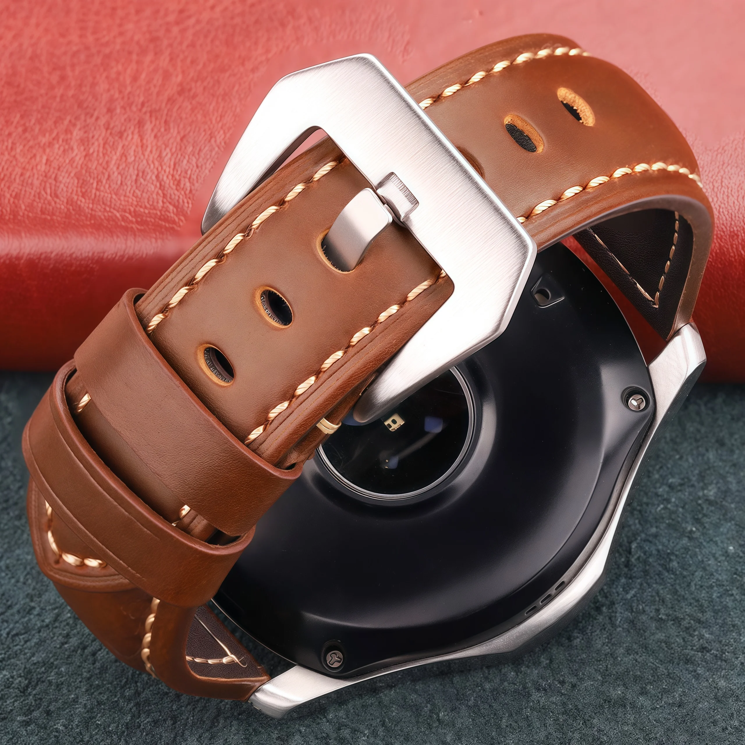 Correa de reloj de cuero genui - Leather Watch Band Men reseña y precio