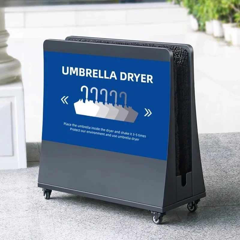 Shopping mall hotel umbrella rack, water remover umbrella drain quick dry wiping rack