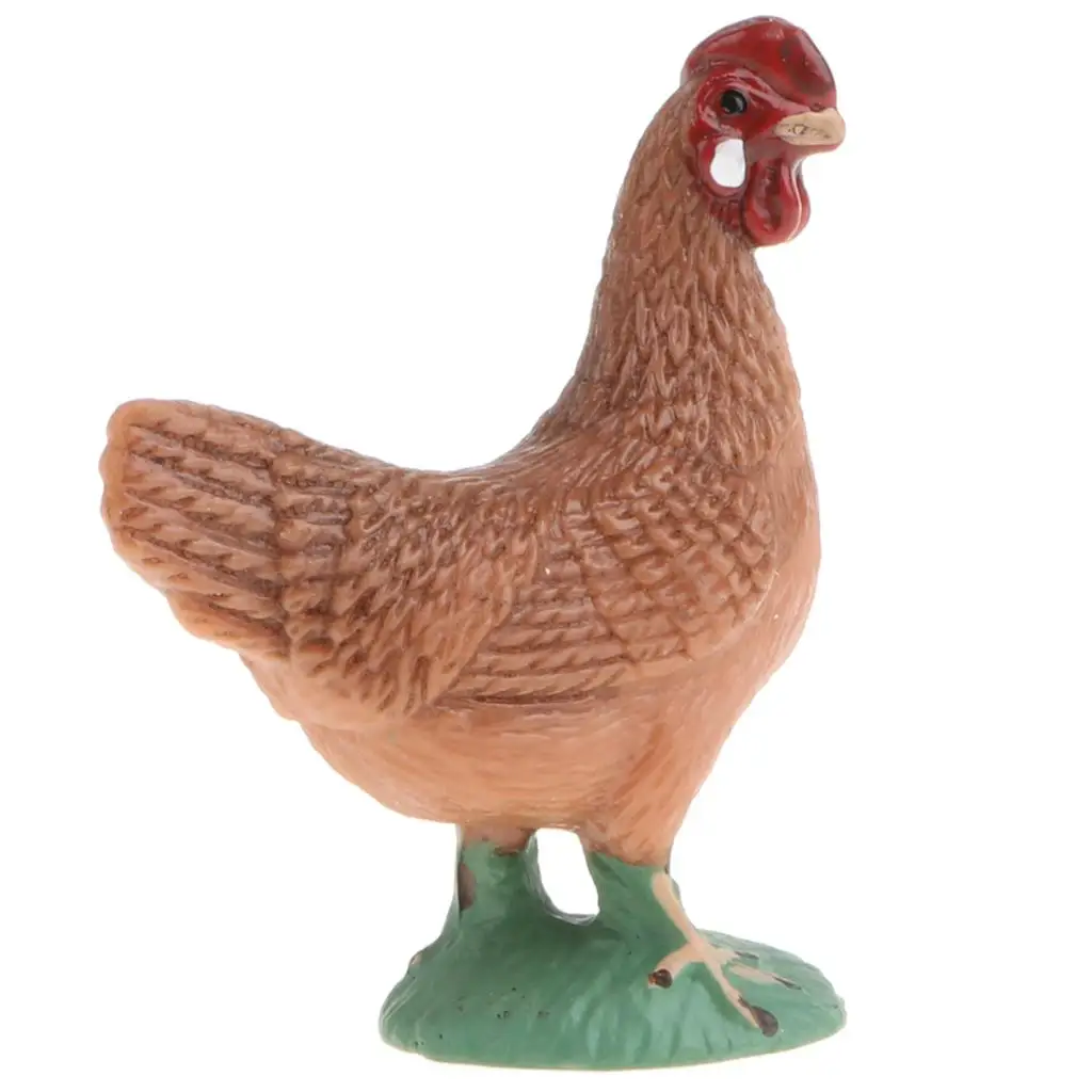 1.5'' Plastic Hen Chicken Farm Animal Model Figure Figurine, Kids