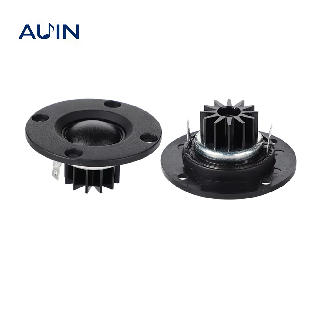AUIN 2 Stück 52MM 6 Ohm 30W Hochtöner Lautsprecher Kuppel-Seidenfilm Titan-Hochton-Audio Passiver Radiator Aluminium-Lautsprecher