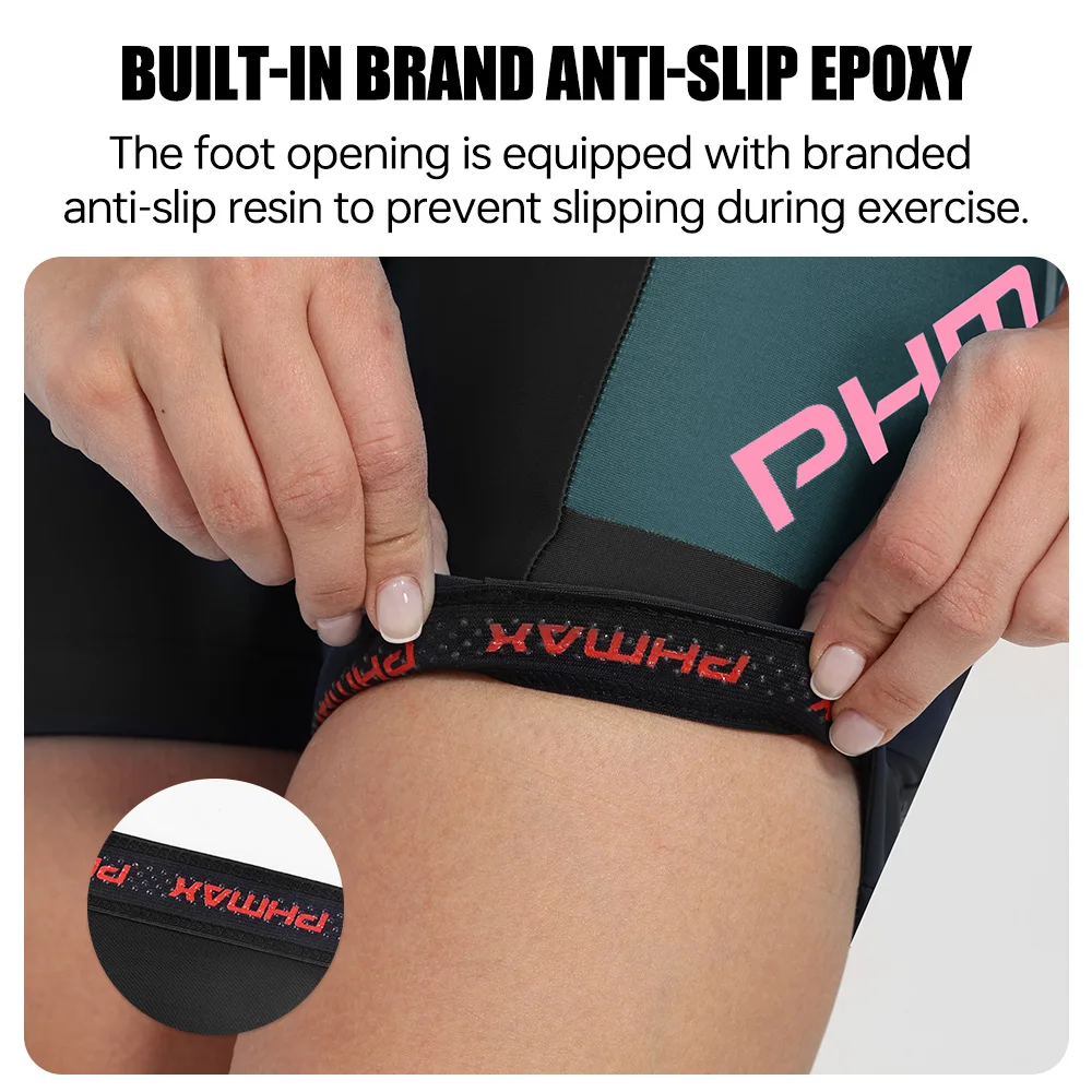 PHMAX Women's Cycling Bib Shorts 5D SEAT PAD MTB Road Bike Shorts Breathable Quick Dry Summer Bicycle Bib Biking Shorts Outdoor