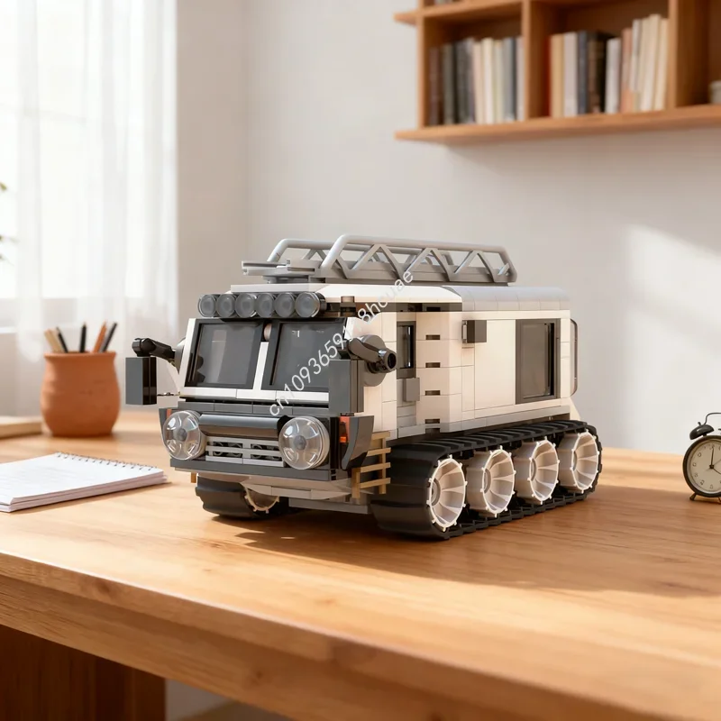 

390 деталей MOC: Модель гусеничного вездехода Skua для холодных климатических условий, конструктор, игрушка для сборки, рождественский подарок, идея для творчества, развивающая игрушка