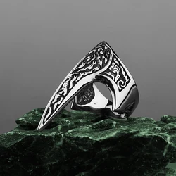 Kayi Obasi Flag Ottoman Empire Ring Men's Alien Popular Fashion Motorcycle Stainless Steel Ring Men's Jewelry Gift Wholesale