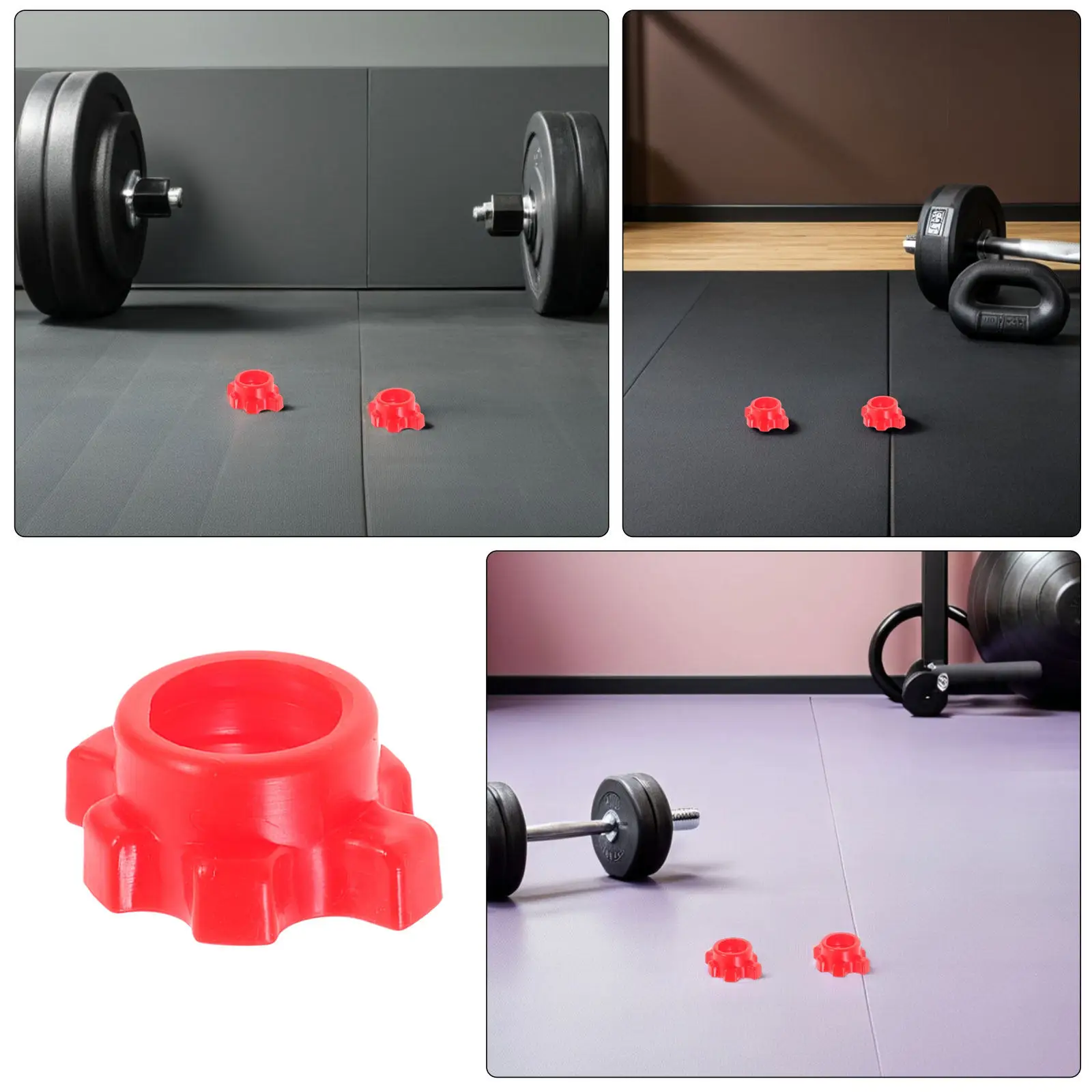 15Pcs Dumbbell Bar Nuts Threaded Collar Nut Set for Standard Barbells 1 Inch Fast Screw Lock Retaining Safety Collars Home Gym
