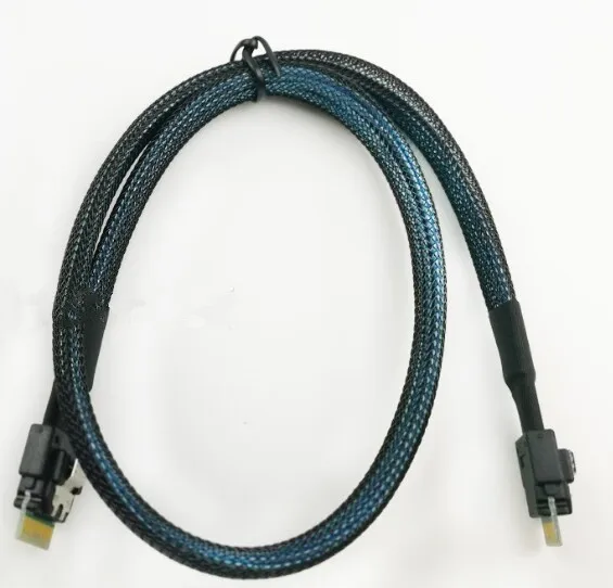 1M SFF-8654 4i 38pin SlimLine SAS 4.0 Host SFF-8654 38pin เป้าหมาย Raid Cable