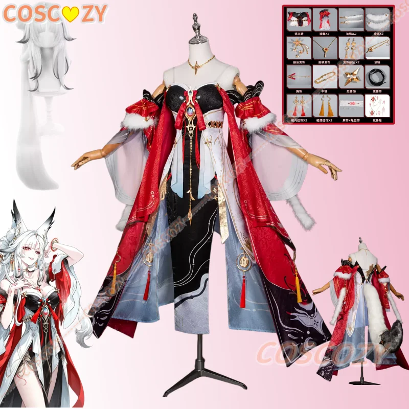 Women'S Accessories For Suit - Wuthering Waves Heart Moon Fox Cosplay-Kostüm