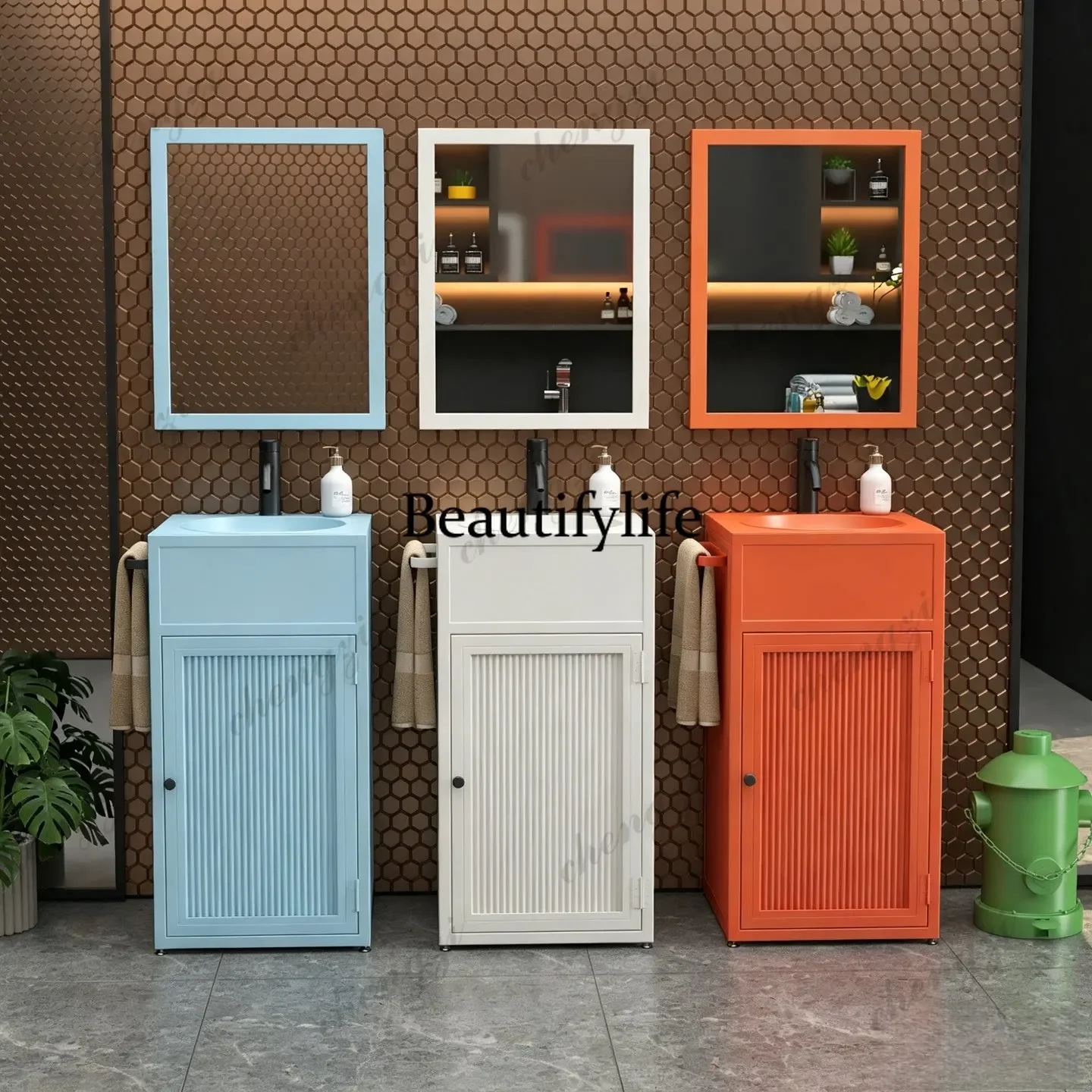 B567 Industrial style bar personality creative washbasin cabinet integrated commercial Internet celebrity art color