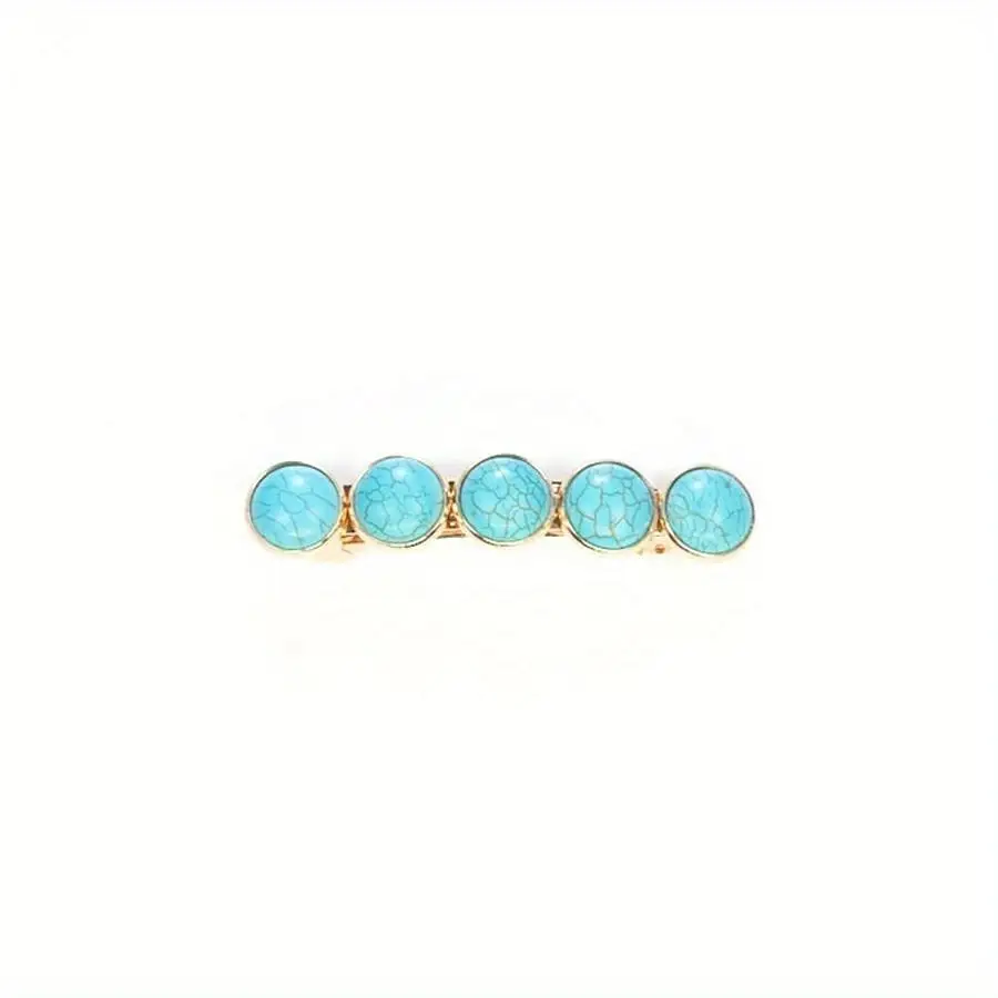 1/5/10/20/50/100pcs Retro Simple Turquoise Hairpin Bohemian Style Ladies Horizontal Clip Hair Accessories Love Mini Items For so