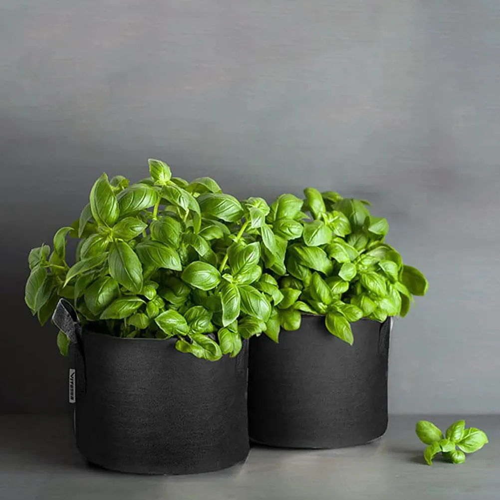 5Pcs Growth Bags Breathable Non-Woven Fabric Planting Bags Indoor Vegetable Planting Pouch Nursery Planter Container for Potato