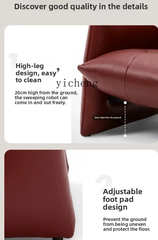 

ZZ Full Genuine Leather Single Sofa Leisure Chair Vintage Art Style