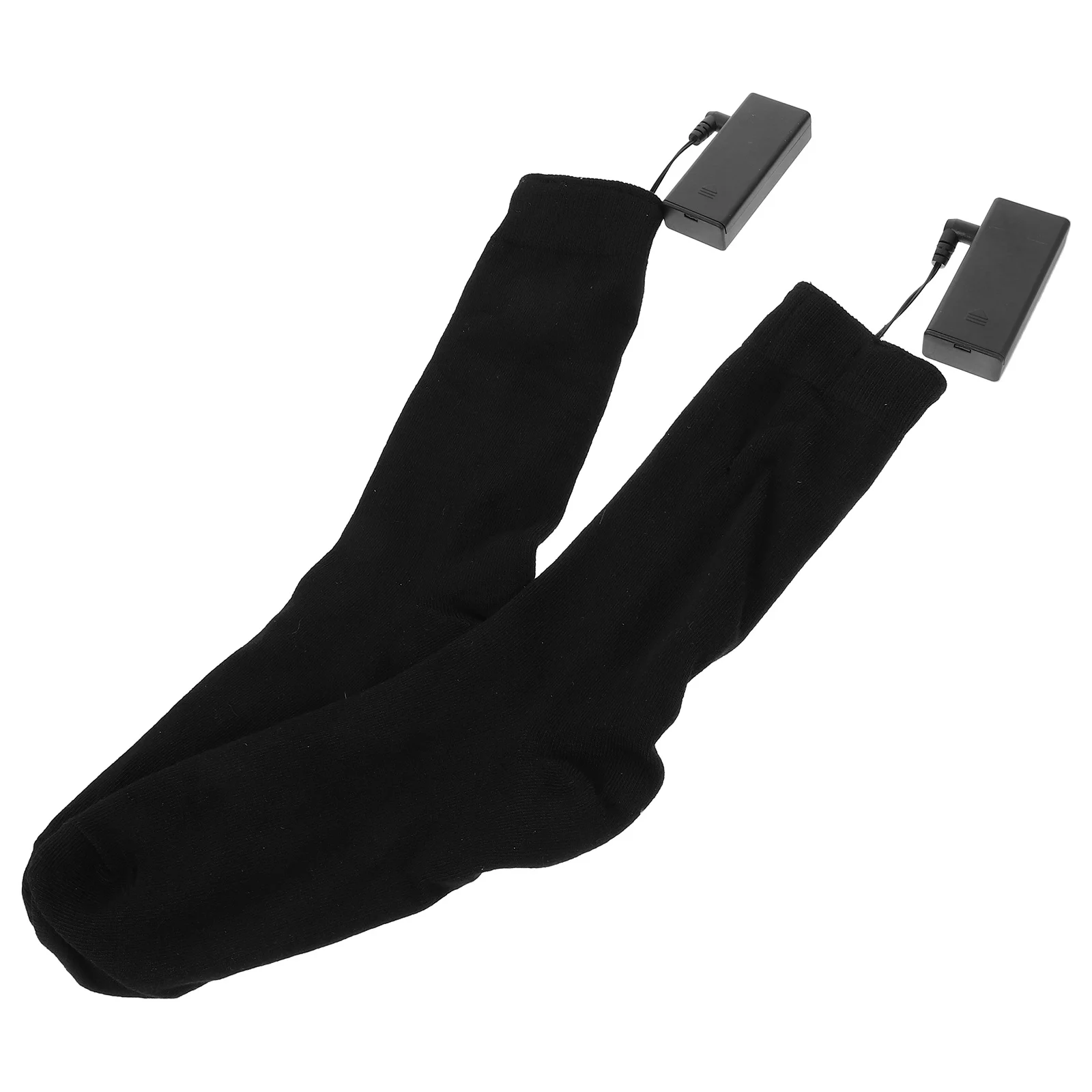 

Pair of Thermal Operated Knee High Socks Electric Heated Socks Winter Warm Portable Heating Pouch Aa Batteries Not