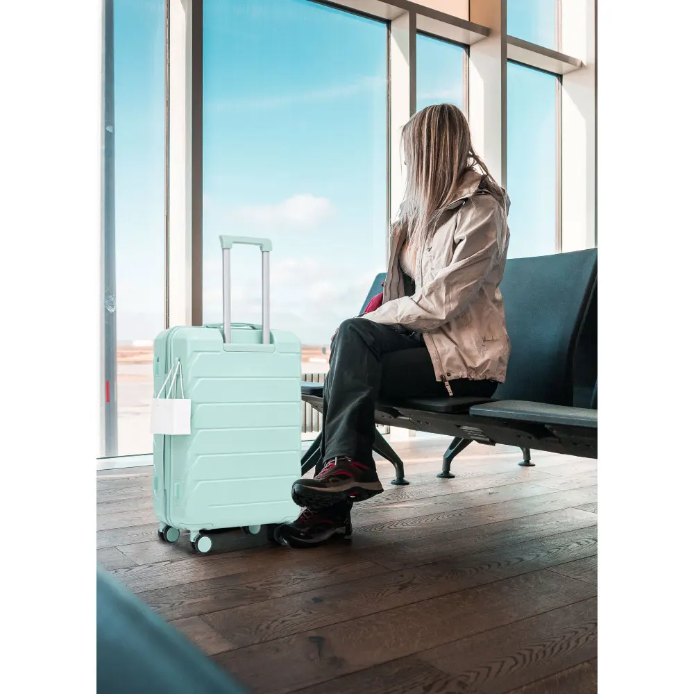 Cor correspondente de bagagem de roda giratória ABS com trava de combinação (verde menta)