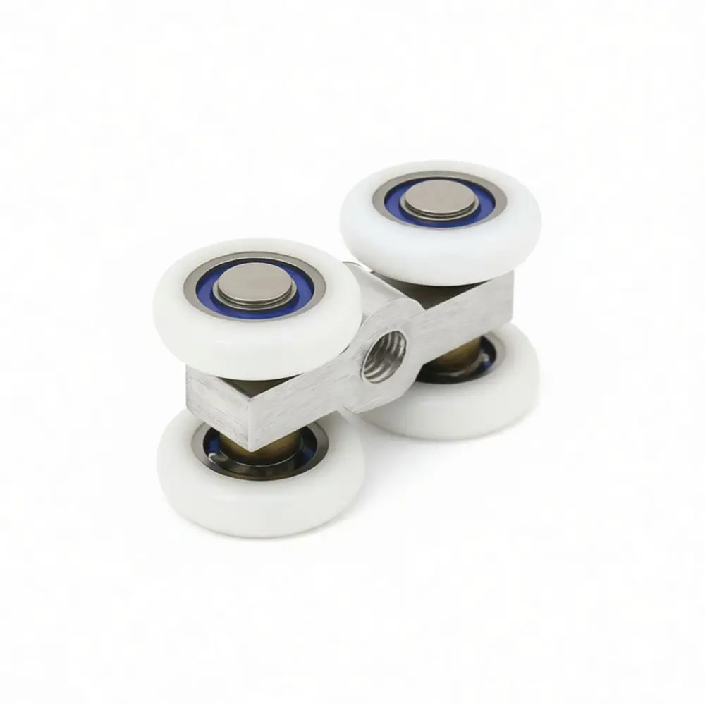 Bathroom Sliding Glass Door Roller Metal Nylon Pulley Replacement Hardware Shower Door Repair Kit Durable Silent Slide