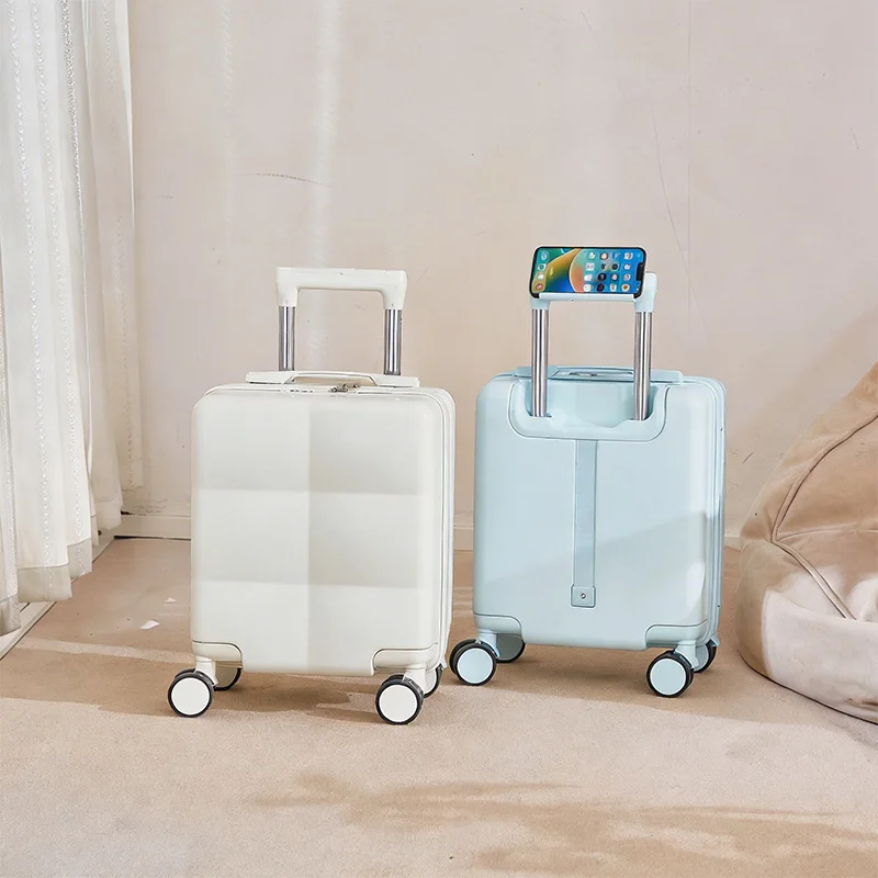 small-14-inch-carry-on-suitcase-20x30x40-spring-air-travel-pullman-short-trip-luggage-zipper-closure-unisex-pc-abs-material