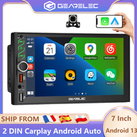 2 Din Carplay Car Radio Android 13 7 Inch Car Multimedia Video Player Stereo Radio WIFI RDS GPS For Nissan Hyundai Toyota Honda