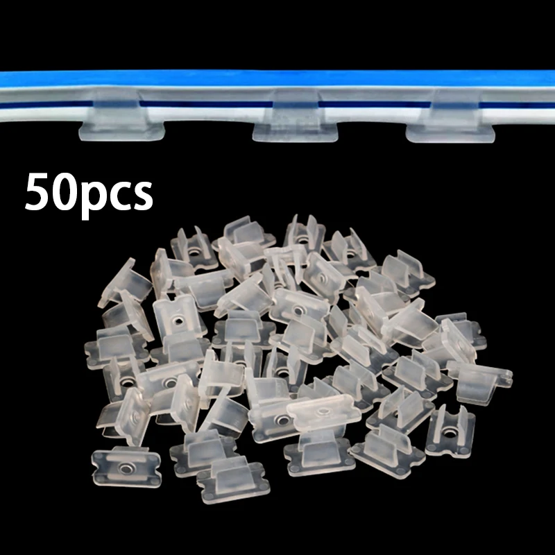 50PCS High Quality Flexible 6*12MM LED Strip Fix Clips Connector For Fixing 2835 Neon Light 220V COB Plastic Buckle