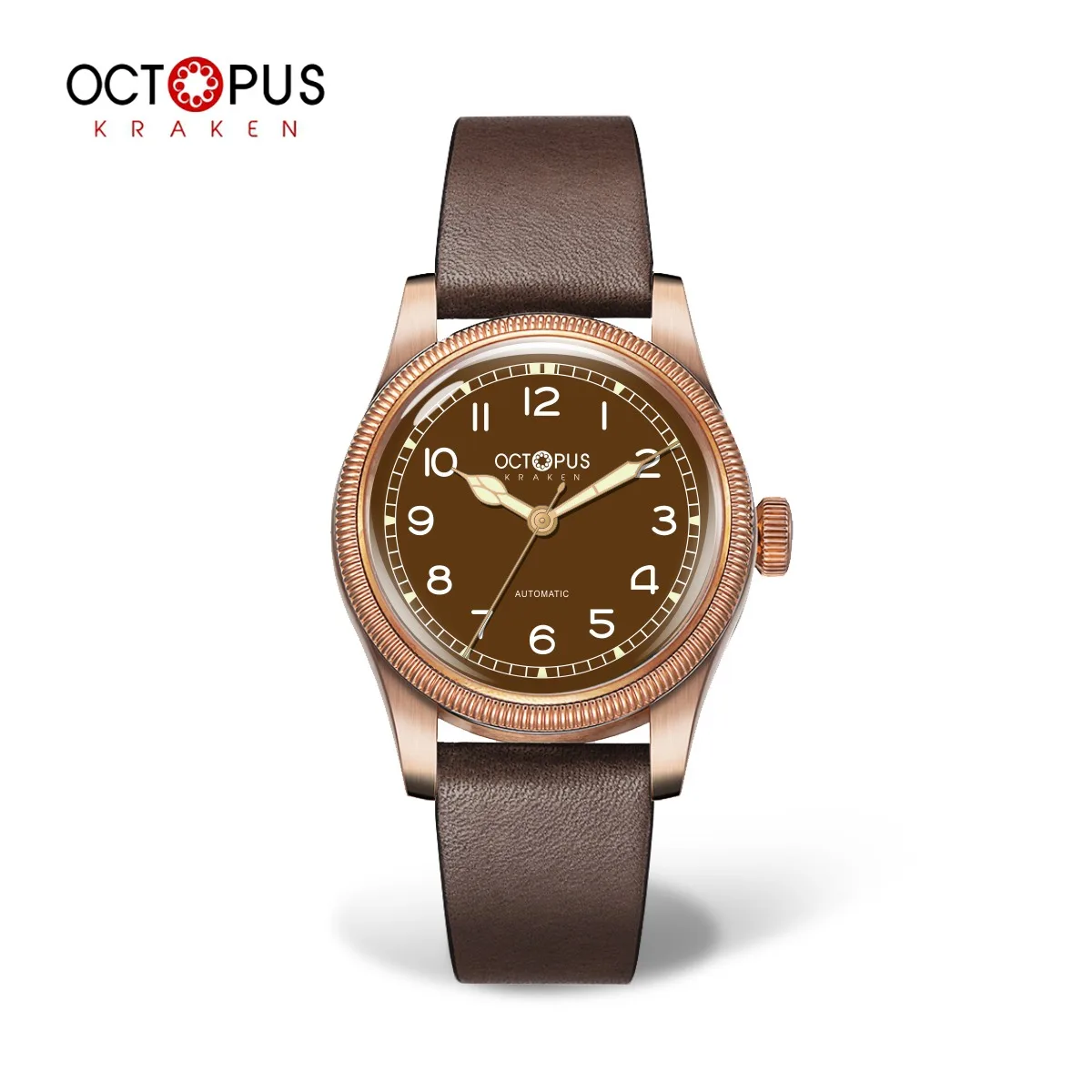 Octopus Kraken Watch Retro CuSn8 40mm PT5000 Automatic Mechanical Movement Sapphire Crystal Luminous 10Bar Men's Casual Watch image 3