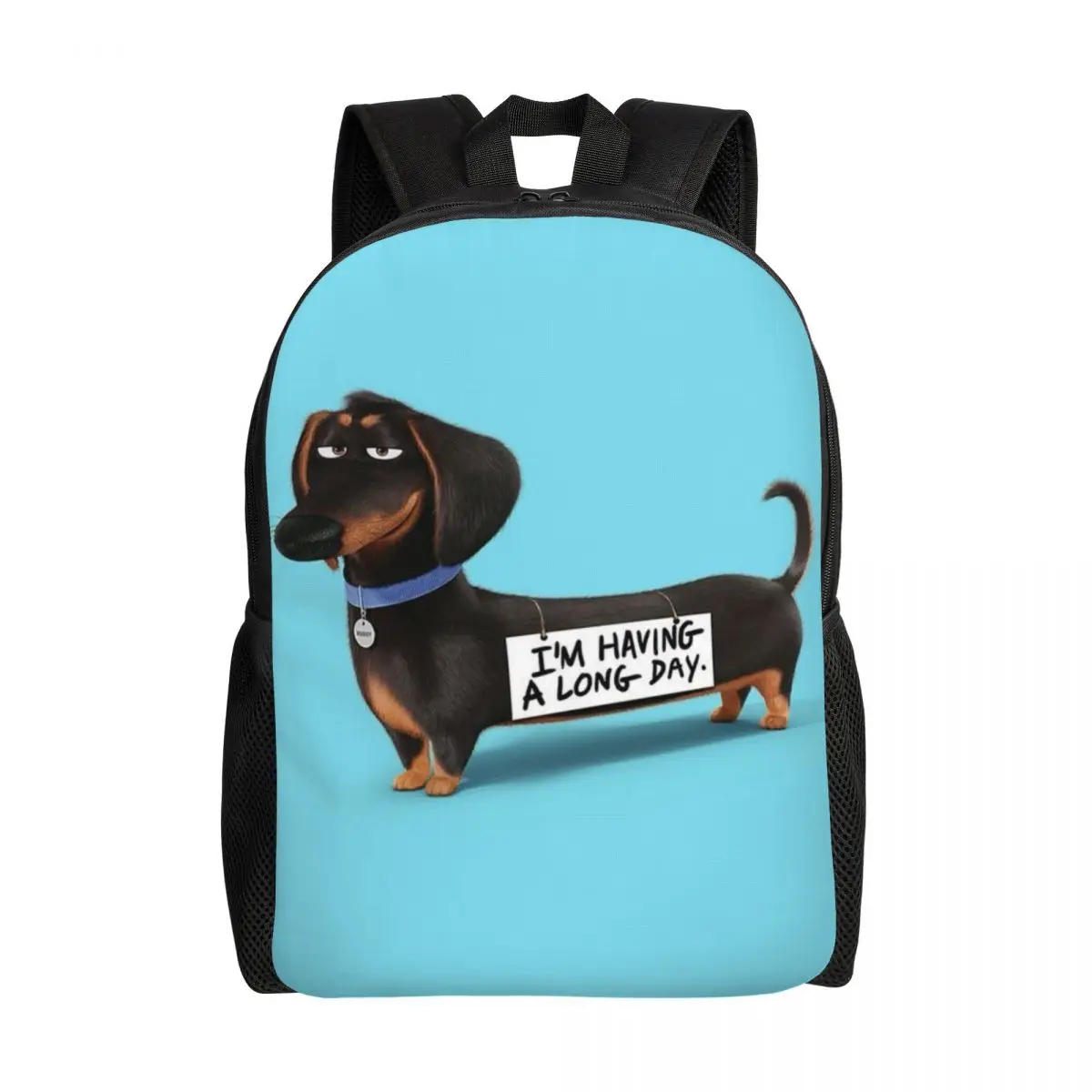 Customized Kawaii Dachshund Backpacks Women Men Fashion Bookbag for School College Sausage Badger Wiener Dog Bags