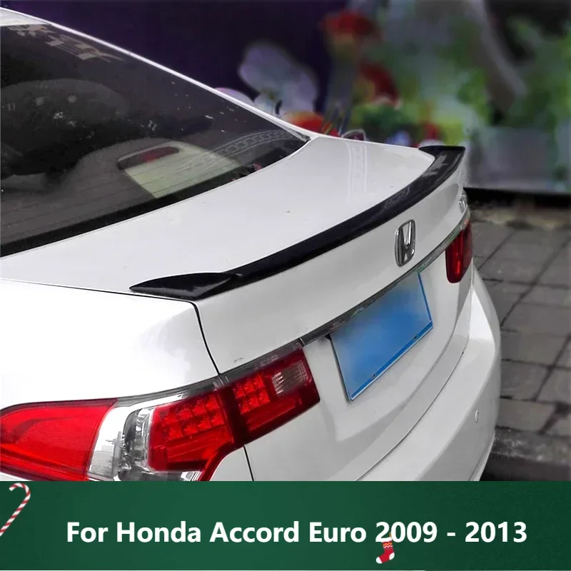 

New！ Rear Trunk Spoiler ABS Material Carbon Surface Rear Wing Ducktail Spoiler For Honda Accord Euro 2009 - 2013