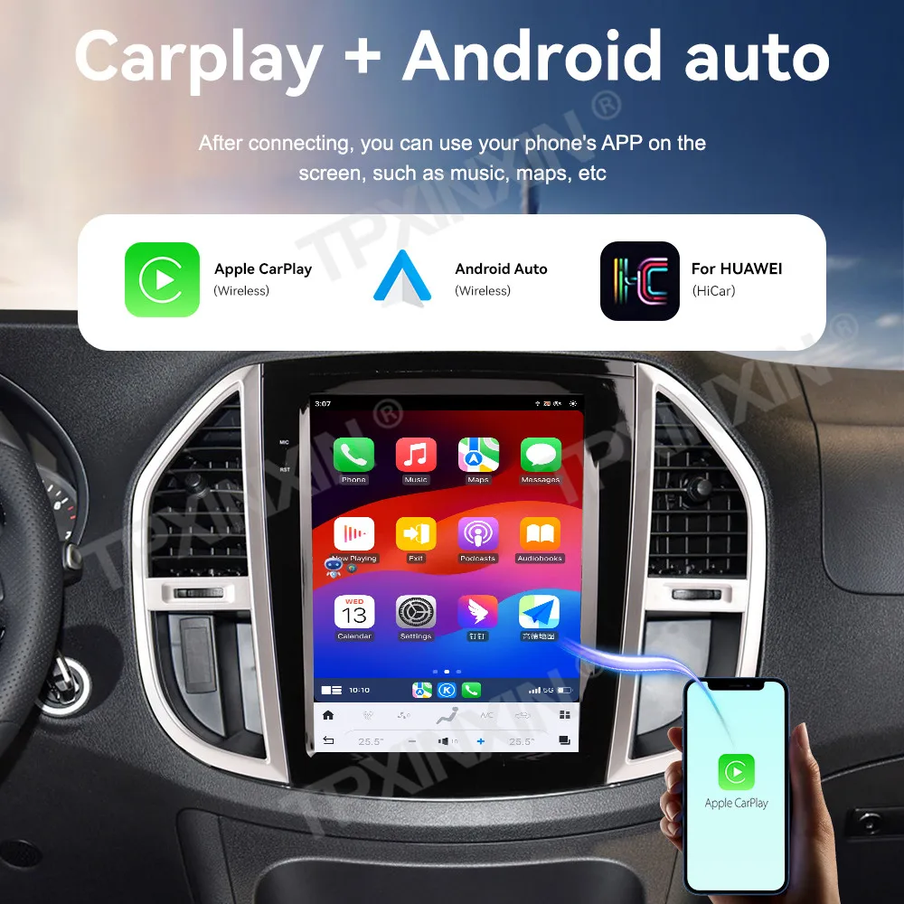 

Android 14.0 GPS-навигационный экран для Mercedes-Benz Vito 2017-2020, автомобильный радиоприемник, стерео Carplay, авто мультимедийный плеер, головное устройство DSP
