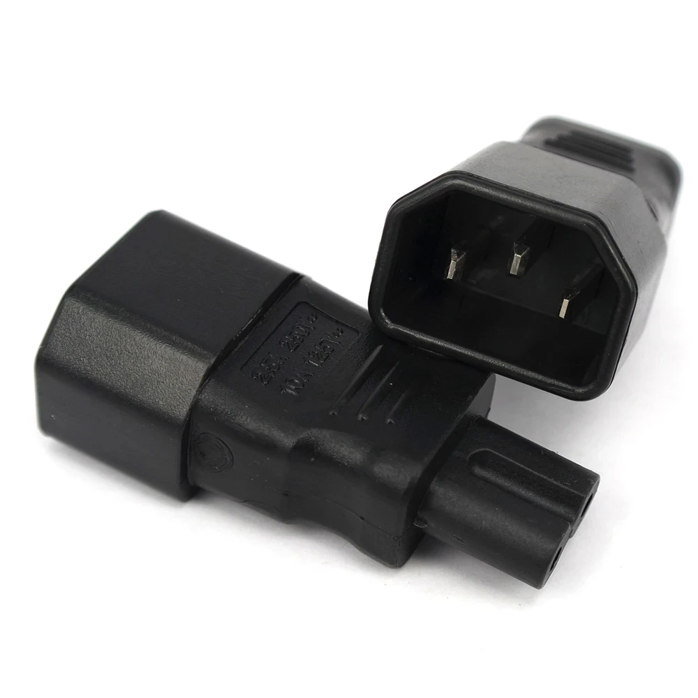 AC Plug  1pcs IEC 320 3-Pin C14 Male To C7 Female Power Converter Adapter Kettle Power Plug Plug Socket 2.5A 250V~/10A 125V