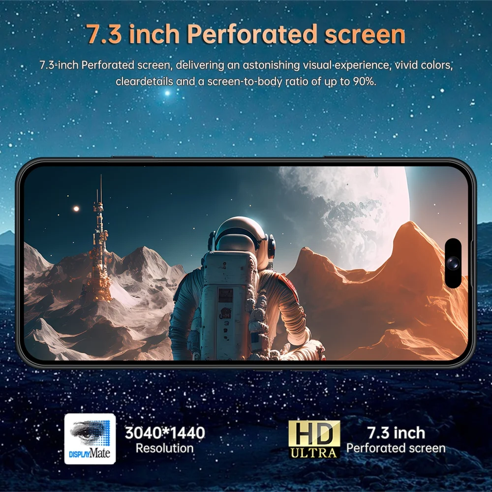 Fotografia 3: K-Touch 15T Pro Android 15 Celulares 7800mAh 7.3 polegadas Smartphone Original com Reconhecimento Facial 5G Dual Chip Versão Global 22GB+2TB