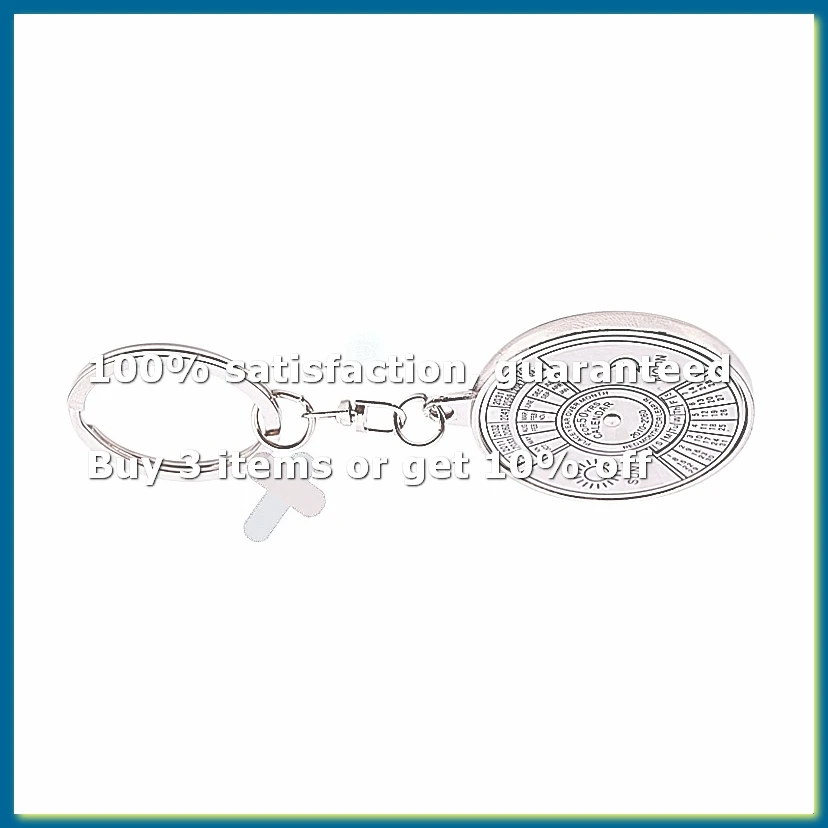 Calendar Keyring Keychain Metal Key Chain Ring 50 Years New Hot-A62I