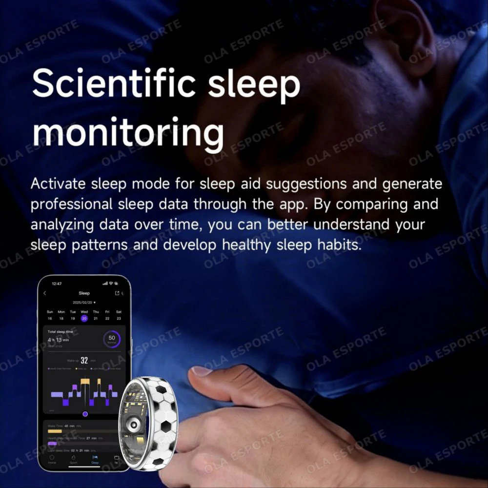 NEW Vibration Alerts Smart Ring Heart Rate Sleep Monitoring Smartring Call Reminder Waterproof Multi-sport Mode ring Man Women view 6