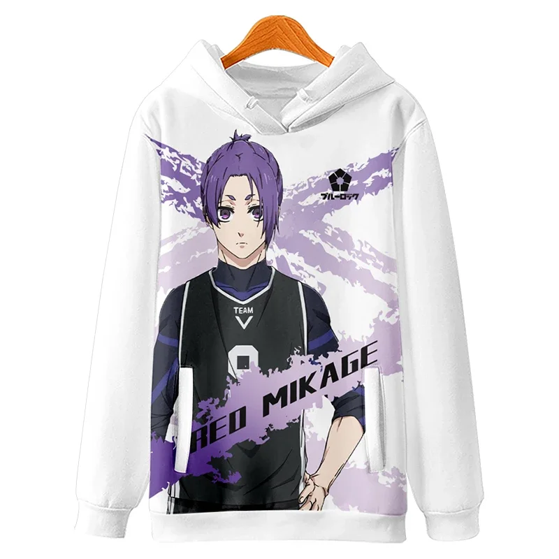 Mikage Reo Anime Game Cosplay Unisex Hood Hoodie Long Sleeves Tops Men Woman Sweaters