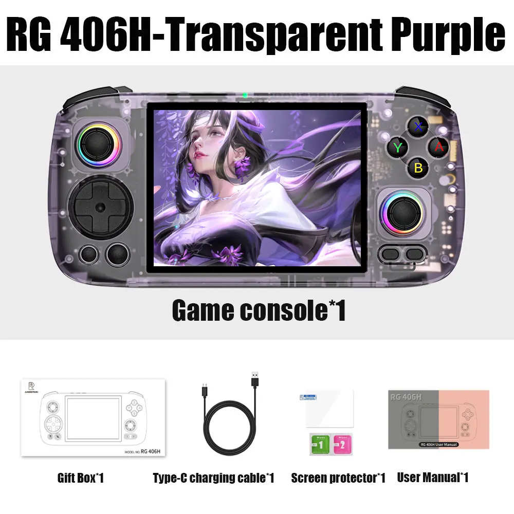 ANBERNIC RG406H Handheld Game Console 4 Inch IPS Multi-touch