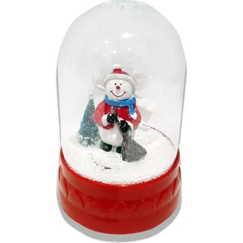 Nuvo Toys Battery-Powered Winding Snow Spray Luminous Musical Snow Globe Snowman