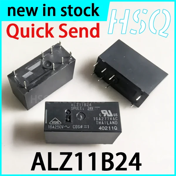 1PCS ALZ11B24 8-pin 16A One on One Off Relay