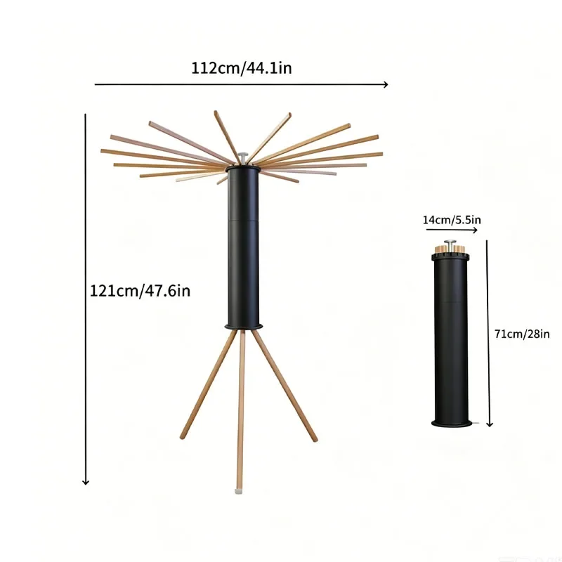 

Octopus Clothes Drying Rack, Contemporary Minimalist Drying Rack 16 Rods 360° Rotating Drying Pole Multifunctional Retractable