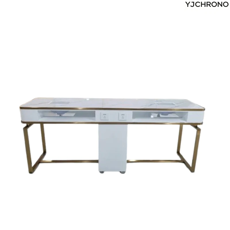 

Современный легкий роскошный двухместный салон красоты, оборудование для маникюрного салона, деревянный одноместный маникюрный стол с ящиком