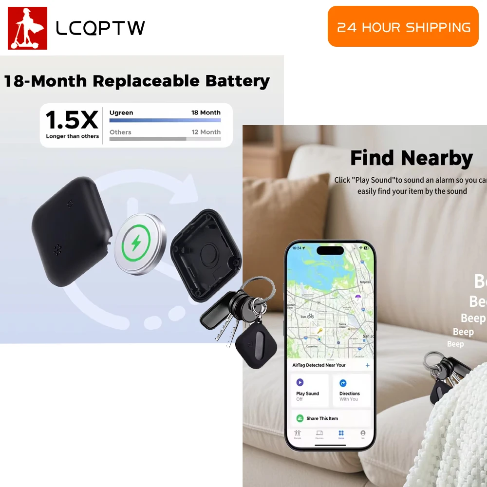 Work For Android And Apple System Finder Mini Smart GPS Tracker Locator Anti-Lost Device Universal for Electric Scooter too