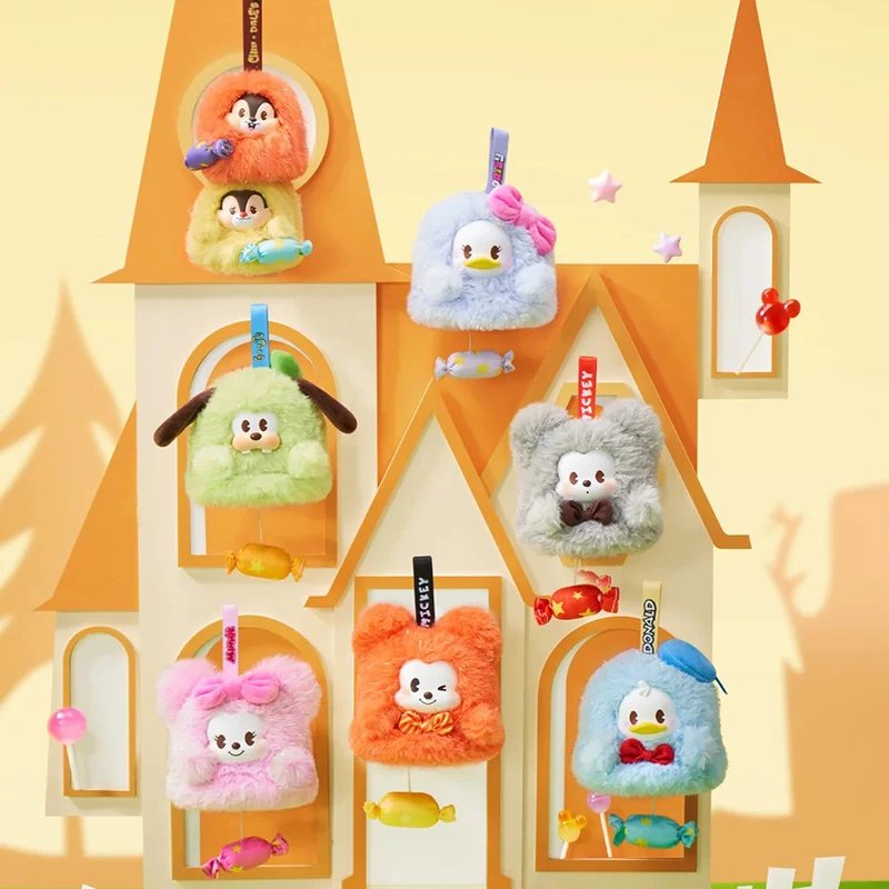 

Плюшевый брелок-сюрприз Disney Mickey Family, виниловый, в коробке-сюрпризе, аксессуар для сумки, аниме-аксессуары, праздничные подарки