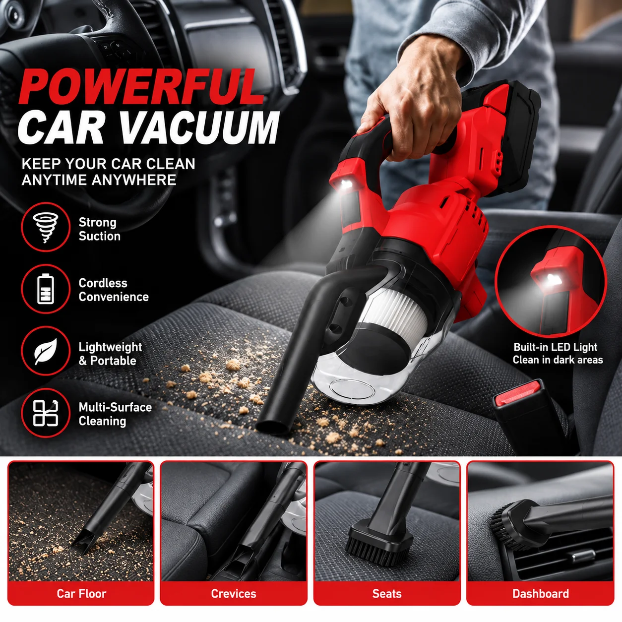 M18 20V Cordless Compact Vacuum 0882-20 Bare Tool HEPA Handheld Dry Only Jobsite Debris Cleaner For Milwaukee Tools Workshop Car Interior Pet Hair