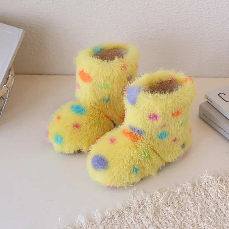 أحذية الموضة للفتيات ليوبارد طباعة زيبرا الغزلان الاطفال الثلوج الأحذية الدافئة الاصطناعي صوف الضأن الأطفال حذاء من الجلد