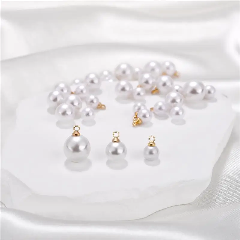 20pcs Imitation Pearl Beads Earring Charms Plastic Water Droplets Pendants for DIY Necklace Bracelet Findings Jewelry Making