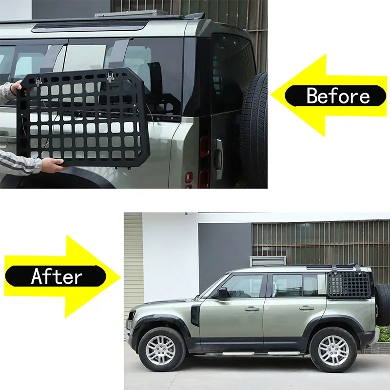 

For Land Rover Defender 110 2020-2024 Aluminum Alloy Car Window Armor Storage Rack Storage Tray Car Modification Accessories
