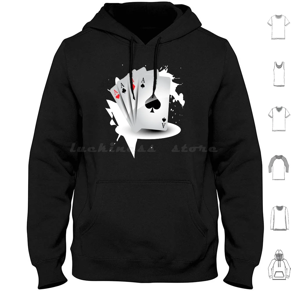 

Poker Playing Winner Cards Hoodie cotton Long Sleeve Poker Playing Casino Winner Game Queen Gamble Hearts Clubs