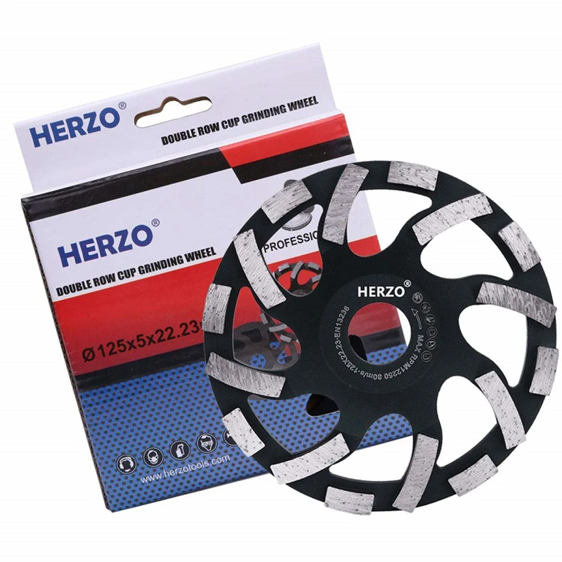 Imagem -03 - Herzo Hso5.1e Disco Abrasivo Moedor 125 mm Roda de Copo de Moagem Diamante