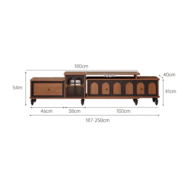 &Elegant Adjustment Tv Stand Classic Aesthetic Sectional American Stand Multi-functional Design Meuble Télé Furniture Home