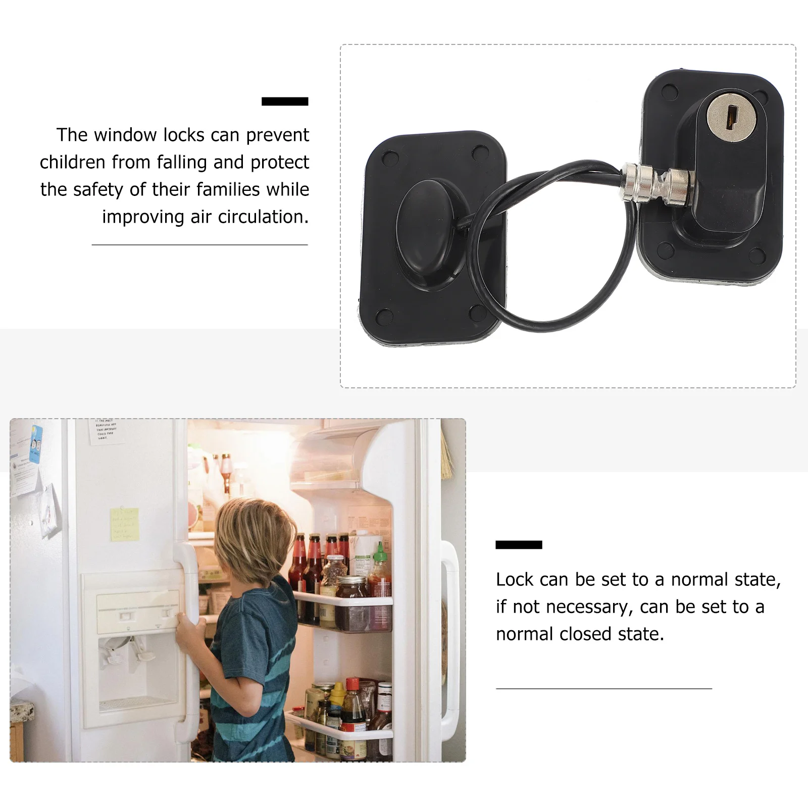 

1Set Safety Lock Multi-Functional Sliding Window Kids Protective Lock Door Chain Anti-Theft Baby Safety Latch Window Restrictor